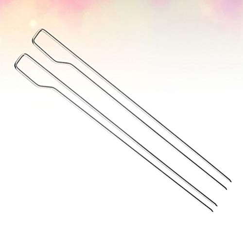 Espetos de churrasco DOITOOL para espetos de espetos de chapa de aço inoxidável para grelhar 2 peças