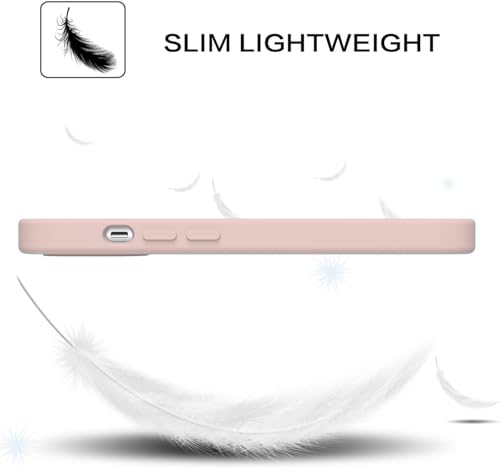 Image of Elzzi Microfiber Candy Case Compatible for iPhone 14 PRO, Shockproof Slim Back Cover Liquid Silicone Case (Pink)