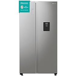 Dispensador De Hielo Lg Hisense RS711N4WCE- Frigorífico Side by Side, Capacidad 547 L con 178.6 cm Alto, Metal Tech Cooling, Total No Frost, Dispensador de Agua & Hielo, Silencioso 38dB, Conectividad WiFi, Clase E