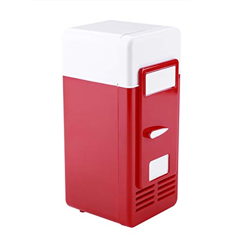 Xuzuyic USB Refrigerator, Portable Mini Fridge LED Mini USB Refrigerator Cool Quickly No Batteries or Driver Required for Home for Car(red, Pisa Leaning Tower Type)