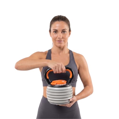 Image of Burnlab Orbit Adjustable Kettlebell (9kg). 7 Weight Levels from 10-40 lbs. Perfect for Abs, Arms, Legs