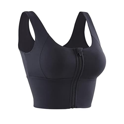 Newmind Sutiã esportivo feminino feminino suporte para mulheres corrida treino sutiã zíper frontal n