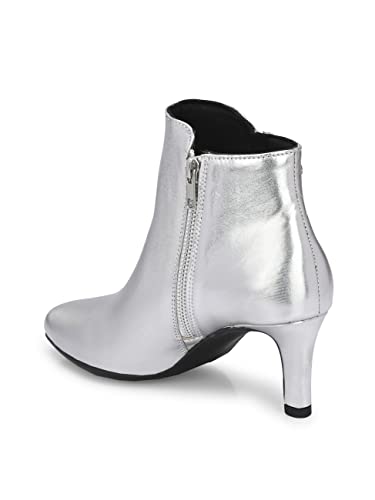 Image of Delize Womens Silver Ankle Boots 59683