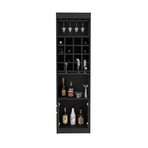 Mueble de almacenamiento con soporte para 16 botellas de vino miniatura 6