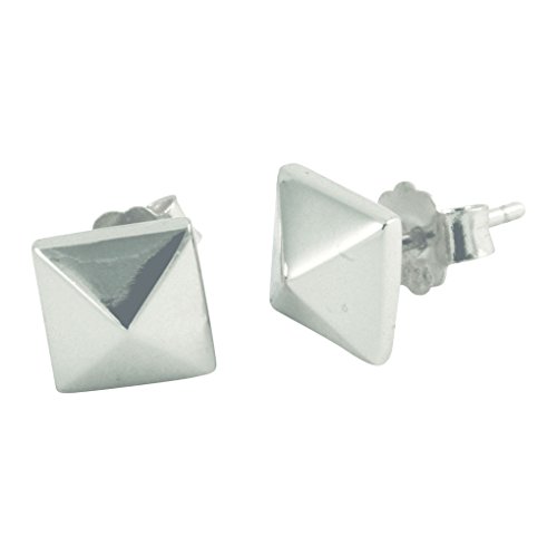 apop nyc Sterling Silver Pyramid Stud Earrings [Jewelry] 7mm
