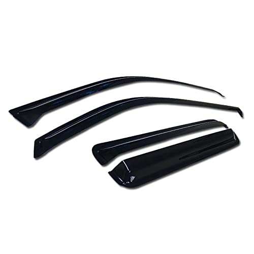 Classic Style Smoke Window Visors Deflector Vent Shade Guard 4 Pieces Compatible with 02-09 Chevy Trailblazer/GMC Envoy