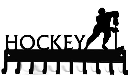The Metal Peddler Ice Hockey Skating Medal Hanger Rack & Ribbon Display