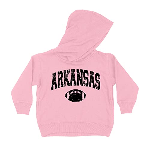 Football Arkansas Collegiate Kids Hoodie Sweatshirt Toddler 2T Light Pink