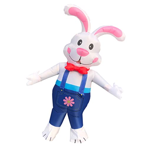 Easter Bunny Inflatable Costume Blow Up Rabbit Suit Fancy Dress Jumpsuit Cosplay Party For Adult #TOP3