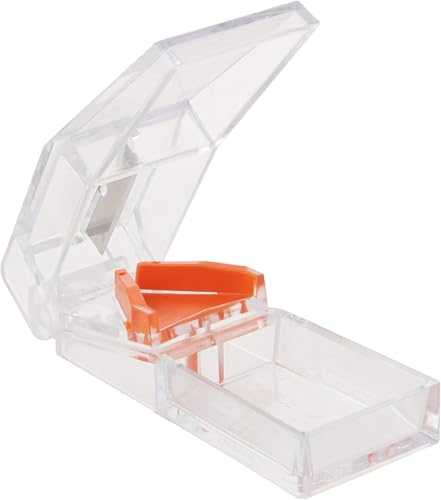 Apex Deluxe Pill Splitter - Pill Splitter with Retracting Blade Guard - for Cutting Small Pills or Large Pills in Half