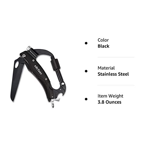 Edcfans Multitool Carabiner, Tactical Carabiners Keychain For Men Outdoor Camping #TOP7