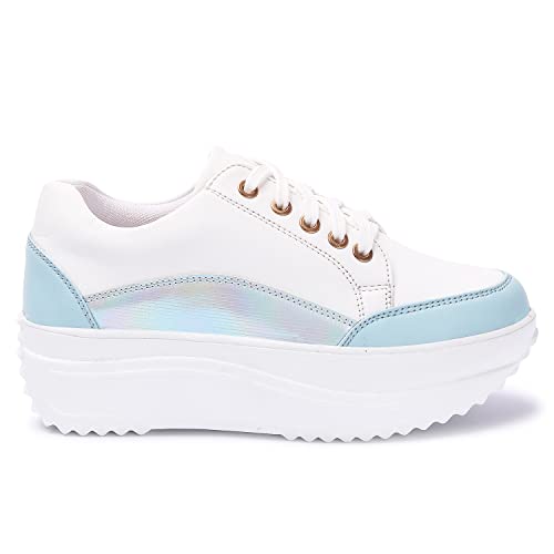 Image of Vendoz Women White Multi Sneakers