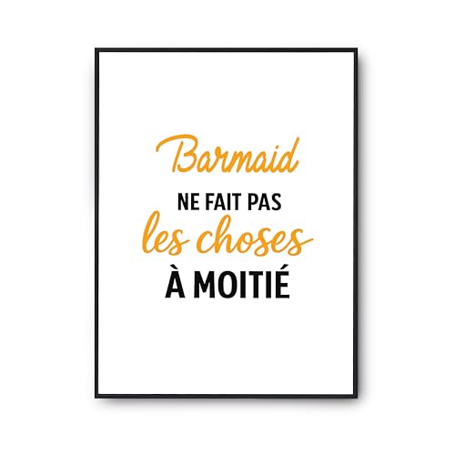 Affiche Barmaid Poster Humour : Rompez la Monotonie de Vos Murs Façon Bistrot