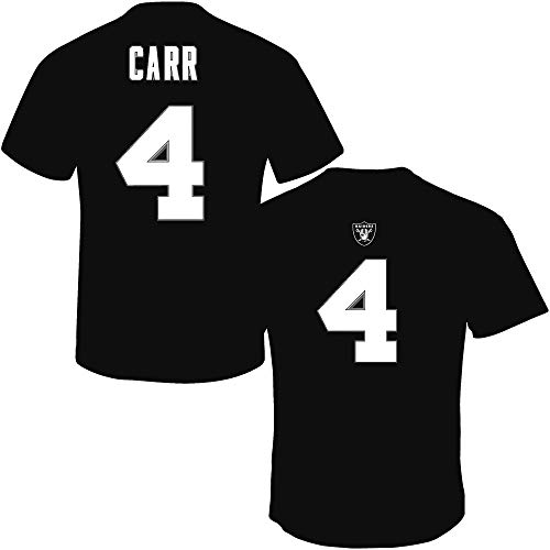 Majestic Derek Carr Oakland Raiders Black Big & Tall Name and Number T-Shirt