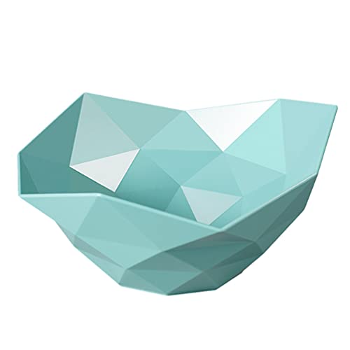 Hemoton Fruit Basket Decorative Fruit Bowl Geometric Vegetables Holder for Punch Fruits and Vegetables Dining Table Kitchen Decoration Green