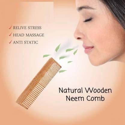 Peine de Madera Neem Dual Teeth Versátil para Cabello Rizado y Mojado miniatura 5