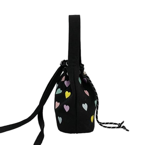 Drawstring Shoulder Bag Embroidered Canvas Bucket Bag Crossbody Bucket Bag Purse2