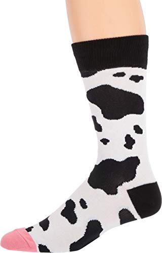 Socksmith Moooo! Chaussettes fantaisies blanches avec motif vache