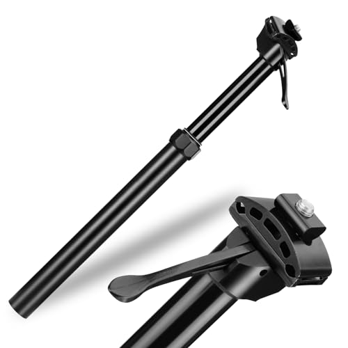 Mountain Bike Seat Post,30.9/31.6*380/445mm,Cable-Less Hydraulic Manual Control Dropper Aluminum Alloy Seatpost for MTB/E-Bike/ BMX/Road Bike