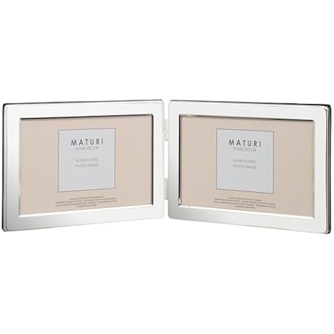 Maturi Silver Plated Double Photo Frame Cover