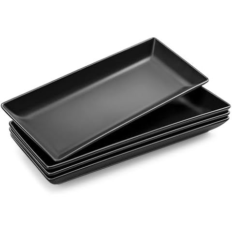 MALACASA 14 Inch Ceramic Serving Platters Set Cover