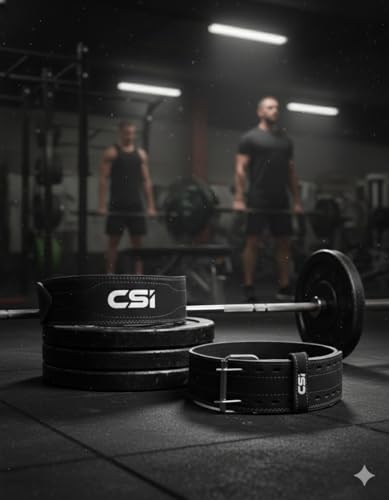 Buy CSI Suede Leather 6MM Powerlifting GymBelt Black - Image 3