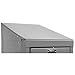 Individual Slope Top Color: Gray, Size: 12"W x 15"D x 5"H