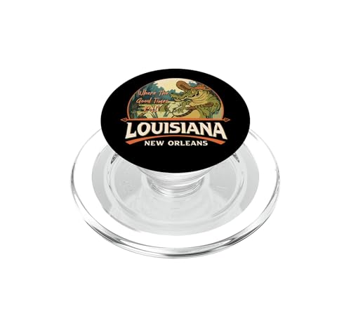 New Orleans Louisiane LA USA Swamp Alligator Jouant au Banjo PopSockets PopGrip pour MagSafe