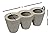 Keter Ivy Herbs Plastic Planter, 3-Pot Shape, Taupe, 13"