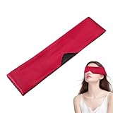 Augenbinde Schlafen,Satin-Augenmaske,Schlafmaske Herren,Sleeping Mask,Schlafbrille,Erotischer Verdunkelungs-Augenschutz,Geeignet Für Männer Und Frauen Schlafen In Der Nacht Camping Reisen (Rot)