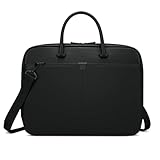 Lenovo 15.6-inch Laptop Bag (T200) - Water Resistant Leather Messenger Bag with Padded Device Compartment – Multi Compartment Professional Handbag with Shoulder Strap for Travel & Business