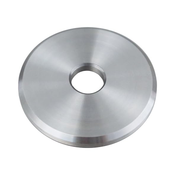 Ronden gedreht Ø 42,4mm und gelocht Ø 8,2mm mit Fase Edelstahl V2A Runde Edelstahlplatte Endkappe Deckel Flansch Edelstahlkappe Ronde Ankerplatte Rohrstopfen Platte Blech Rund ...