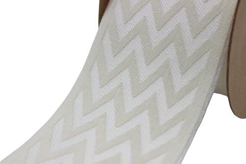Ruban jacquard brodé pour rideaux ternes : finition zigzag 4m