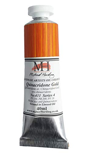 Michael Harding Artist Oil Colours, Quinacridone Gold, 40ml Tube, 41140