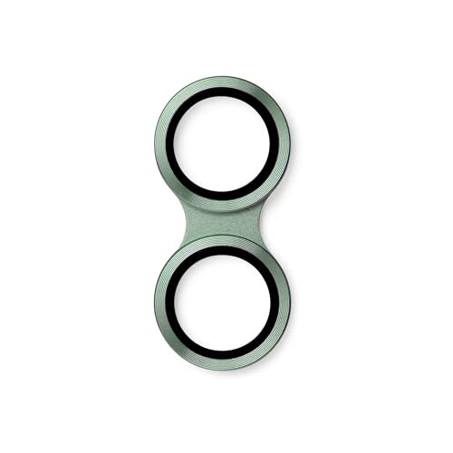 ケンコー(Kenko) iPhone用アクセサリ スマートフォンレンズプロテクター for iPhone 16 / 16Plus グリーン 強化ガラス&カラーアルミニウムフレーム 透過率95%以上 硬度9H 撥水・撥油コーティング 802933