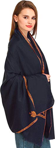Châle Kashmiri broderie Sozni Exotic India idée cadeau d'exception