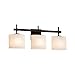 Justice Design Group Lighting FSN-8413-30-OPAL-DBRZ Justice Design Group - Fusion - Union 3-Light Bath bar - Oval - Dark Bronze Finish with Opal Shade,
