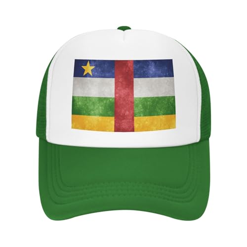 Central African Republic Flag Trucker Hat Snapback Mesh Baseball Cap Unisex2