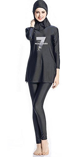 TianMai Muslim Swimwear for Women Islamic Modest Swimsuit Swimming Beachwear Costume (N1, Int'l M)