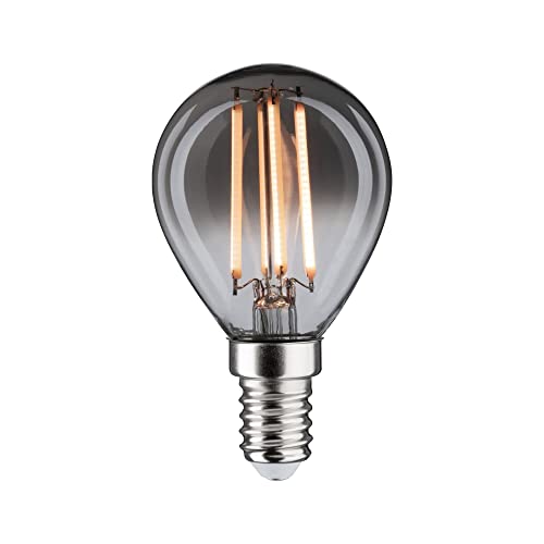 Paulmann 28863 LED Bulb 1879 Drop Gold Light 170 lm 4 Watt Dimmable Smoked Glass Vintage 1800 K E14 Bulb, Smoky Glass