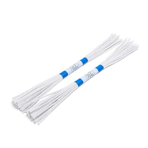 16 Inch Long Pipe Cleaners for Cleaning, Craft, Hobby | Soft Bristle Bulk | Chenille Stems - 48 Count