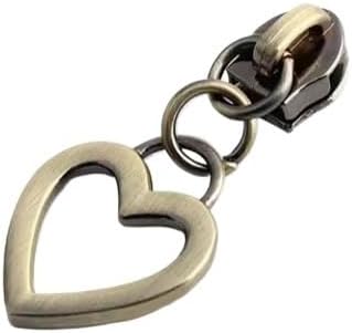 Zippers for sewing, Zipper Pull Puller 2Pcs 5# Slider for Nylon Zip Tape Cloth Sewing Zippers Head Zips Handle Luggage Accessory ForNylon(Bronze)