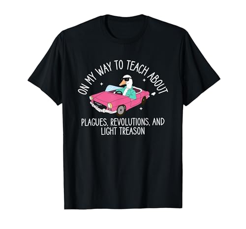 History Teacher Silly Goose Back to School Social Studies T-Shirt, Men, Black, XX-Large