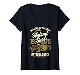Photo Gallery donna daytona beach florida retro hotrod surf design distressed maglietta con collo a v Photo Gallery donna daytona beach florida retro hotrod surf design distressed maglietta con collo a v