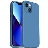 ORNARTO Silicona Líquida Funda Compatible con iPhone 13 Mini Case 5,4', Gel Goma Protección de Cuerpo Completo Funda Protectora 3 Tapas Estructura 5,4-Azul