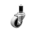 Service Caster - 2 Inch Swivel Thermoplastic Rubber Caster and 1-5/8" Expanding Adapter Stem - 80 lbs./Caster
