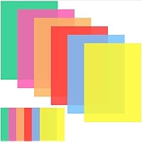 12 Pieces Colored Overlays Dyslexia Reading Strips, Dyslexia Tools for Kids, Dyslexia Reading Strips for Dyslexia Irlens, ADHD and Visual Stress (A5)