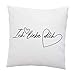Liebtastisch Poduszka z napisem Ich Liebe Dich – poduszka dekoracyjna 40 x 40 cm biała – miłość – prezent dla skarbu dowód miłości – romantyczna – poduszka ślubna – prezent dla partnera