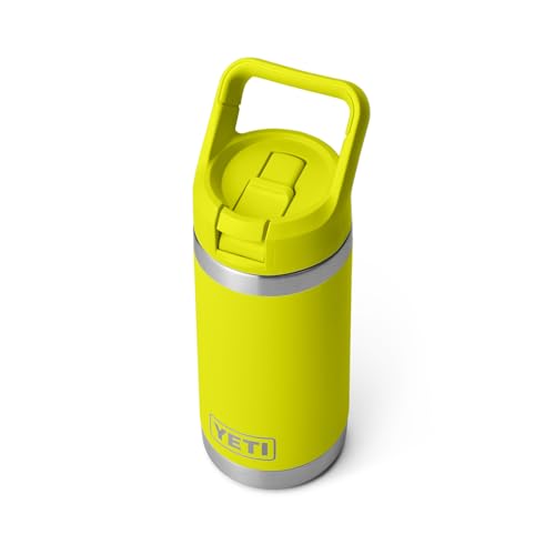 Image of YETI Rambler Jr. 12 oz Kids Bottle, with Straw Cap, Firefly Yellow