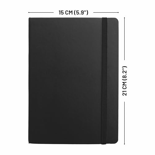 Image of Anupam Fluct A5 Graph Journal + Snapy 0.7mm Gel Pen Combo | 160 Pages | 80 GSM Acid-Free Paper | Lay-Flat Hardcover | Pen Loop | Waterproof Quick-Dry Ink | Writing Kit for Office & Daily Journaling (Black)